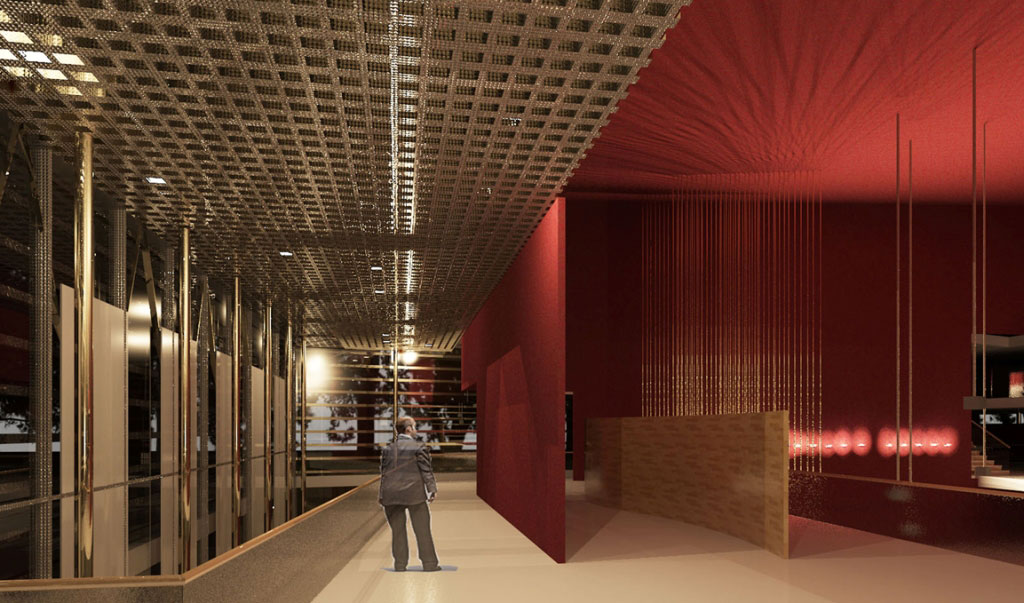 Revolution Museum Interior Perspective Designed by Zeinab Maghdouri and Mojtaba Nabavi